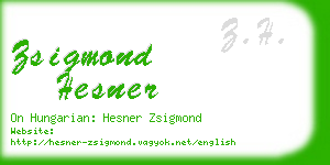 zsigmond hesner business card